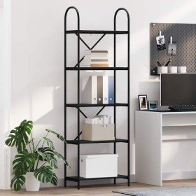 Estante de libros Roble negro 60 x 30 x 183 cm en Librerías y estanterías | Comprar online en Foro24