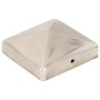 Tapas piramidales postes valla 6 uds acero inoxidable 91x91 mm