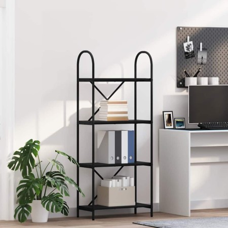 Estante de libros Roble negro 60 x 30 x 146 cm