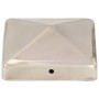 Tapas piramidales postes valla 6 uds acero inoxidable 91x91 mm