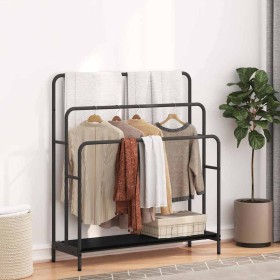 Perchero Roble negro 90 x 30 x 100.5 cm Madera contrachapada