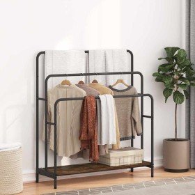 Perchero Roble ahumado 90 x 30 x 100.5 cm Madera contrachapada en Percheros para sombreros y abrigos | Comprar online en Foro24