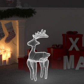 Reno de Navidad con malla 306 LED 60x24x89 cm