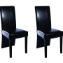 Esszimmerstühle 2 Einheiten aus schwarzem Kunstleder von vidaXL, Essstühle - Ref: Foro24-60249, Preis: 134,54 €, Rabatt: %
