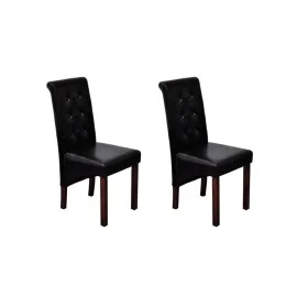 Esszimmerstühle 2 Einheiten aus schwarzem Kunstleder von vidaXL, Essstühle - Ref: Foro24-60623, Preis: 177,41 €, Rabatt: %