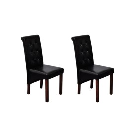 Esszimmerstühle 2 Einheiten aus schwarzem Kunstleder von vidaXL, Essstühle - Ref: Foro24-60623, Preis: 193,61 €, Rabatt: %