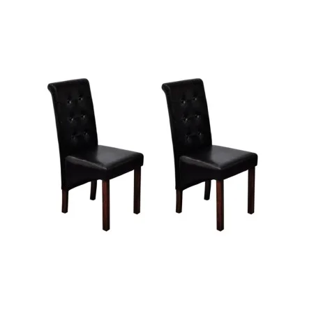 Esszimmerstühle 2 Einheiten aus schwarzem Kunstleder von vidaXL, Essstühle - Ref: Foro24-60623, Preis: 177,41 €, Rabatt: %