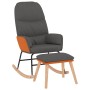 Schaukelstuhl mit Fußstütze aus dunkelgrauem Stoff von vidaXL, Schaukelstühle - Ref: Foro24-3097402, Preis: 147,45 €, Rabatt: %
