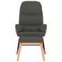 Schaukelstuhl mit Fußstütze aus dunkelgrauem Stoff von vidaXL, Schaukelstühle - Ref: Foro24-3097402, Preis: 147,45 €, Rabatt: %