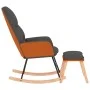 Rocking chair with footrest in dark gray fabric by vidaXL, Rocking chairs - Ref: Foro24-3097402, Price: 145,21 €, Discount: %