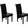 Esszimmerstühle 2 Einheiten aus schwarzem Kunstleder von vidaXL, Essstühle - Ref: Foro24-60623, Preis: 193,61 €, Rabatt: %