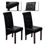 Dining chairs 2 units black synthetic leather by vidaXL, dining chairs - Ref: Foro24-60623, Price: 177,37 €, Discount: %