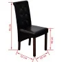 Esszimmerstühle 2 Einheiten aus schwarzem Kunstleder von vidaXL, Essstühle - Ref: Foro24-60623, Preis: 177,41 €, Rabatt: %