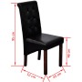Esszimmerstühle 2 Einheiten aus schwarzem Kunstleder von vidaXL, Essstühle - Ref: Foro24-60623, Preis: 193,61 €, Rabatt: %