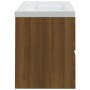 Oak brown plywood bathroom cabinet with sink by vidaXL, bathroom vanities - Ref: Foro24-3120344, Price: 209,97 €, Discount: %