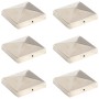 Tapas piramidales postes valla 6 uds acero inoxidable 101x101mm