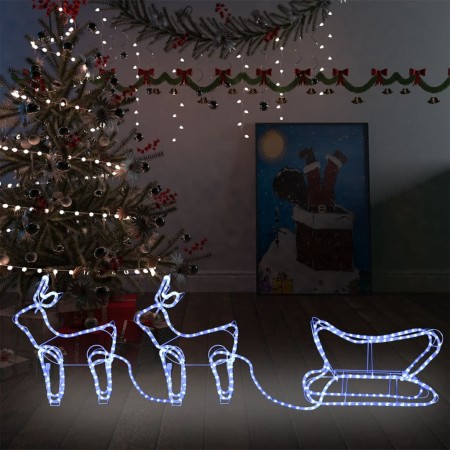 Christmas garden decoration reindeer and sleigh 576 LEDs by vidaXL, Christmas lights - Ref: Foro24-329811, Price: 38,78 €, Di...