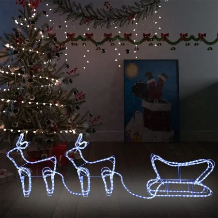 Christmas garden decoration reindeer and sleigh 576 LEDs by vidaXL, Christmas lights - Ref: Foro24-329811, Price: 38,45 €, Di...
