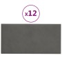 Wandpaneele 12 Stück dunkelgrauer Samt 30x15 cm 0,54 m² von vidaXL, Wandverkleidung - Ref: Foro24-343780, Preis: 33,80 €, Rab...