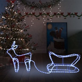 Decoración navideña para jardín renos y trineo 252 LEDs de vidaXL, Luces de Navidad - Ref: Foro24-329873, Precio: 28,34 €, De...