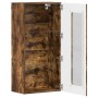 Mueble de pared con estante Roble ahumado 55 x 29 x 100 cm