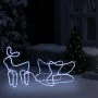 Christmas decoration for garden reindeer and sleigh 252 LEDs by vidaXL, Christmas lights - Ref: Foro24-329873, Price: 28,10 €...