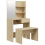Schminktisch-Set aus Sonoma-Eiche, 74,5 x 40 x 141 cm von vidaXL, Schlafzimmerkommoden - Ref: Foro24-3114141, Preis: 114,73 €...