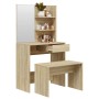 Schminktisch-Set aus Sonoma-Eiche, 74,5 x 40 x 141 cm von vidaXL, Schlafzimmerkommoden - Ref: Foro24-3114141, Preis: 114,73 €...