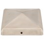 Tapas piramidales postes valla 6 uds acero inoxidable 101x101mm