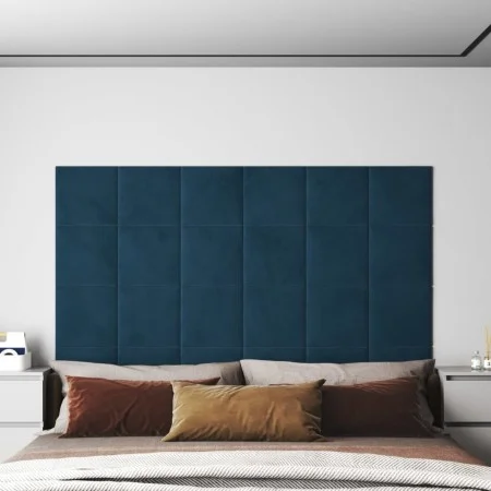 Wandpaneele 12 Stück blauer Samt 30x30 cm 1,08 m² von vidaXL, Wandverkleidung - Ref: Foro24-343806, Preis: 44,38 €, Rabatt: %