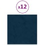 Wandpaneele 12 Stück blauer Samt 30x30 cm 1,08 m² von vidaXL, Wandverkleidung - Ref: Foro24-343806, Preis: 45,31 €, Rabatt: %