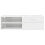 Gabinete de TV con cajón Blanco brillante 100.5 x 39 x 30 cm