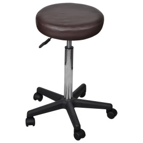 Taburete de oficina marrón de vidaXL, Sillas de oficina - Ref: Foro24-240473, Precio: 52,70 €, Descuento: %
