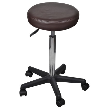 Taburete de oficina marrón de vidaXL, Sillas de oficina - Ref: Foro24-240473, Precio: 52,70 €, Descuento: %