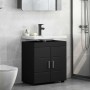 Armario para lavabo de baño TULUM Negro 60 x 34 x 63 cm