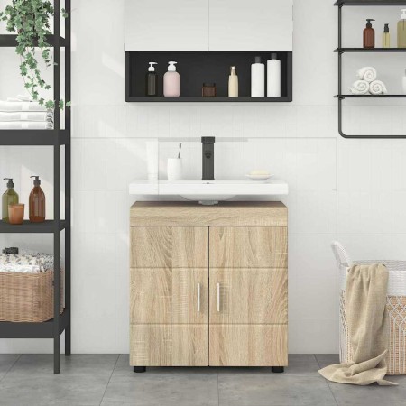 Armario para lavabo de baño TULUM Roble Sonoma 60 x 34 x 63 cm