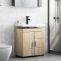 Armario para lavabo de baño TULUM Roble Sonoma 60 x 34 x 63 cm