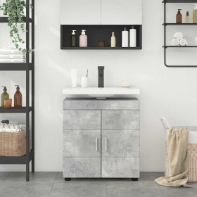 Armario para lavabo de baño TULUM Gris hormigón 60 x 34 x 63 cm