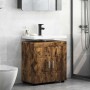Armario para lavabo de baño TULUM Roble ahumado 60 x 34 x 63 cm