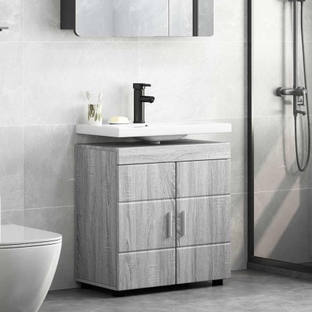 Armario para lavabo de baño TULUM Gris sonoma 60 x 34 x 63 cm