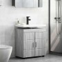 Armario para lavabo de baño TULUM Gris sonoma 60 x 34 x 63 cm