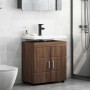 Armario para lavabo de baño TULUM Marrón roble 60 x 34 x 63 cm
