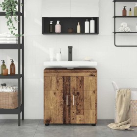 Armario para lavabo de baño TULUM Madera vieja 60 x 34 x 63 cm