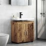 Armario para lavabo de baño TULUM Madera vieja 60 x 34 x 63 cm
