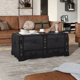 Large black wooden storage trunk by vidaXL, Storage trunks - Ref: Foro24-60797, Price: 187,13 €, Discount: %