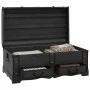 Großer Aufbewahrungskoffer aus schwarzem Holz von vidaXL, Aufbewahrungskisten - Ref: Foro24-60797, Preis: 185,46 €, Rabatt: %