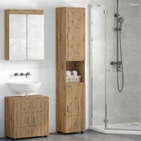 Juego de Muebles de Baño TULUM Roble artesanal en Tocadores de baño | Comprar online en Foro24