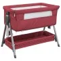 Cuna con colchón tela de lino rojo by vidaXL, Cribs and beds for children - Ref: Foro24-10293, Price: 116,64 €, Discount: %