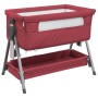 Cuna con colchón tela de lino rojo by vidaXL, Cribs and beds for children - Ref: Foro24-10293, Price: 117,87 €, Discount: %