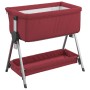 Cuna con colchón tela de lino rojo by vidaXL, Cribs and beds for children - Ref: Foro24-10293, Price: 117,87 €, Discount: %